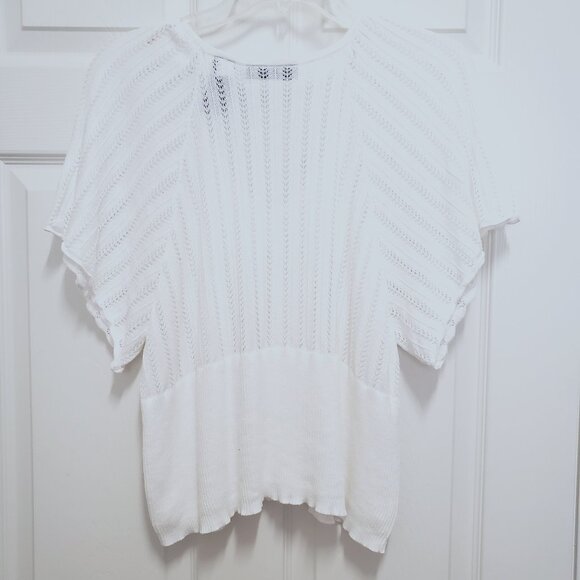 White Crocheted Shrug - Picture 2 of 2